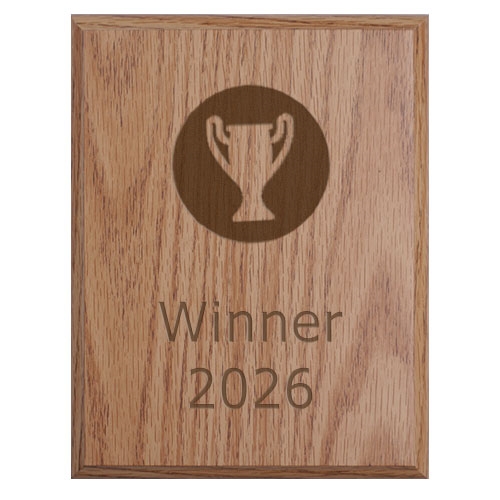 Lys treplakett med lasergravering